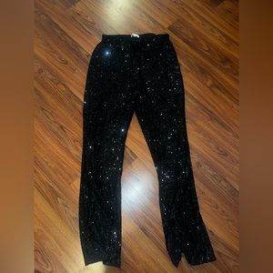 Black sequin pants size medium Dillards brand